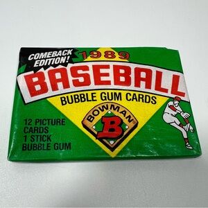 VTG SEALED‎ 1989 Bowman Baseball Cards Wax Pack 12 Cards Ken Griffey Rookie